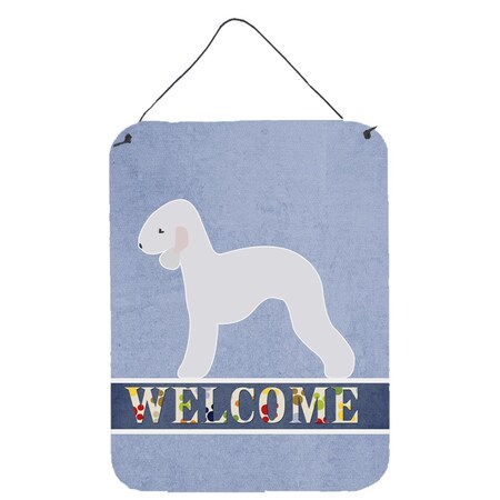 Carolines Treasures Bedlington Terrier Welcome Wall or Door Hanging Prints BB5498DS1216